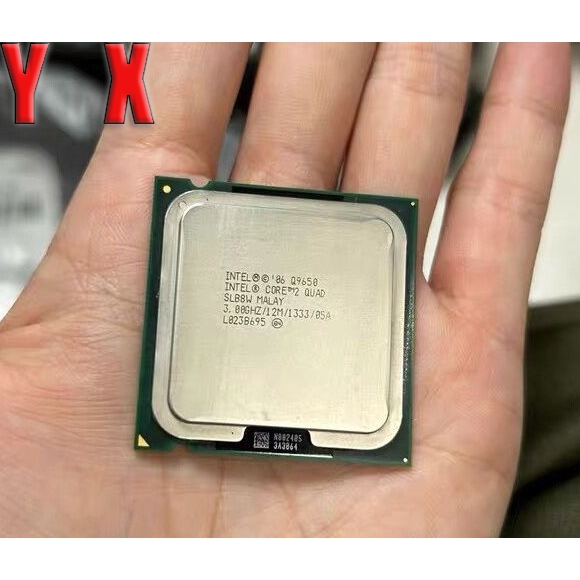 ใช้ Core 2 Quad Q9650 LGA775 CPU โปรเซสเซอร์ 3GHz 12BM/1333Mhz Quad Core คอมพิวเตอร์เดสก์ท็อป