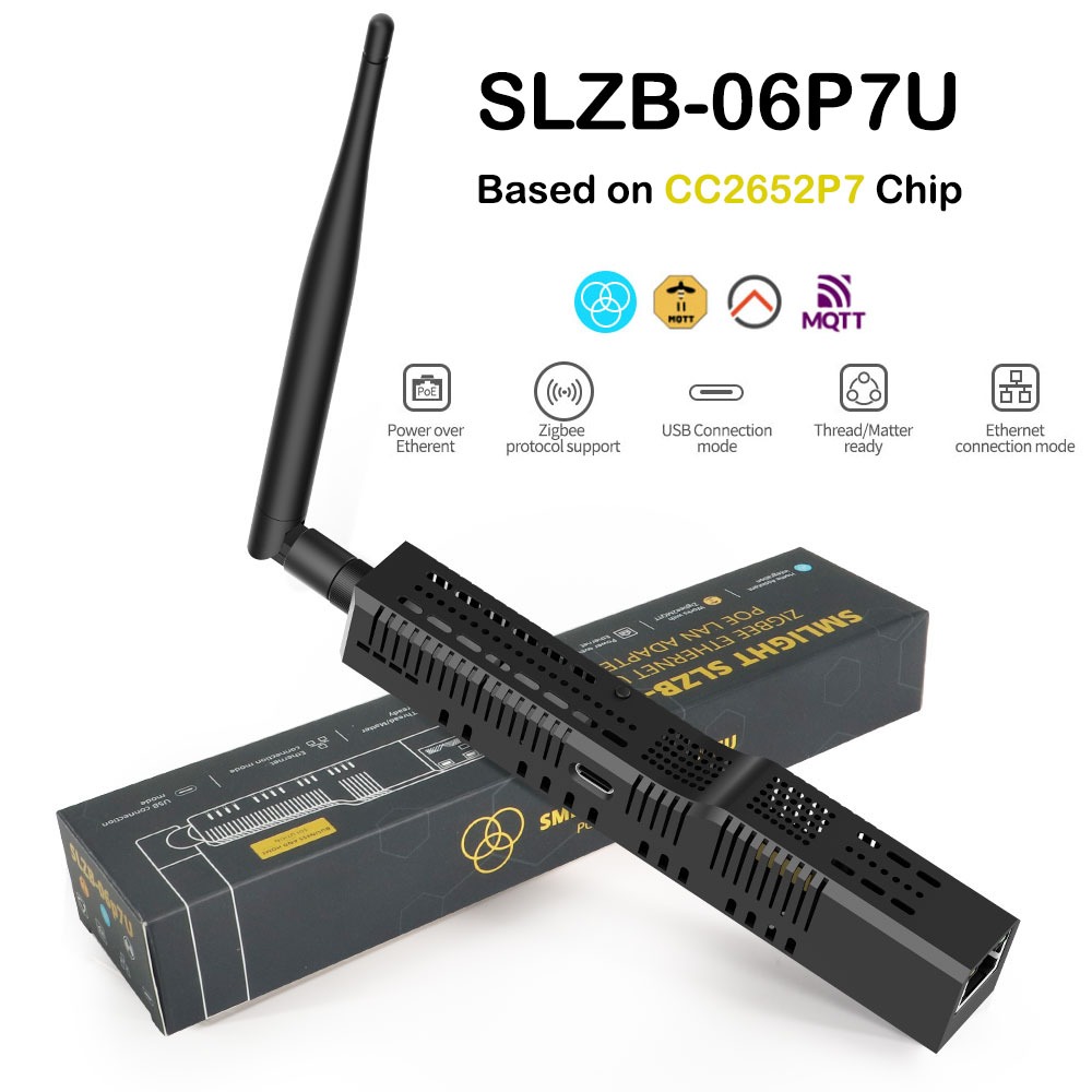 Smlight SLZB-06P7U Zigbee 3.0 ถึง Ethernet,USB, และตัวรับสัญญาณเกตเวย์ WiFi พร้อม PoE,ใช้งานได้กับ Z