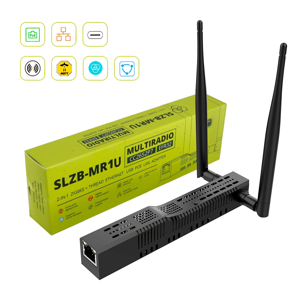 SLZB-MR1U Zigbee+Thread Ethernet PoE อะแดปเตอร์ USB LAN WIFI