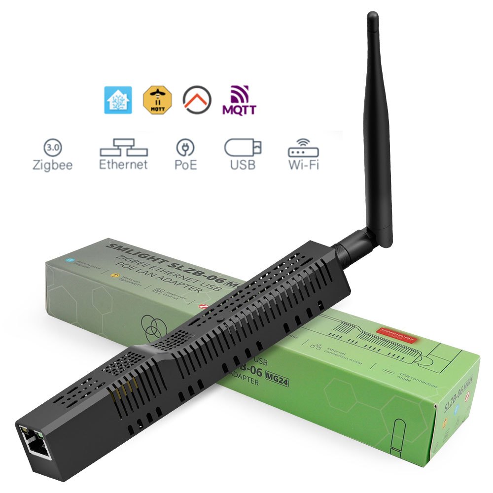 Slzb-06mg24 3.0 zigbee Ethernet, ตัวเชื่อมเกตเวย์ USB และ WiFi พร้อม PoE สามารถใช้กับ Zigbee2MQTT, ผ