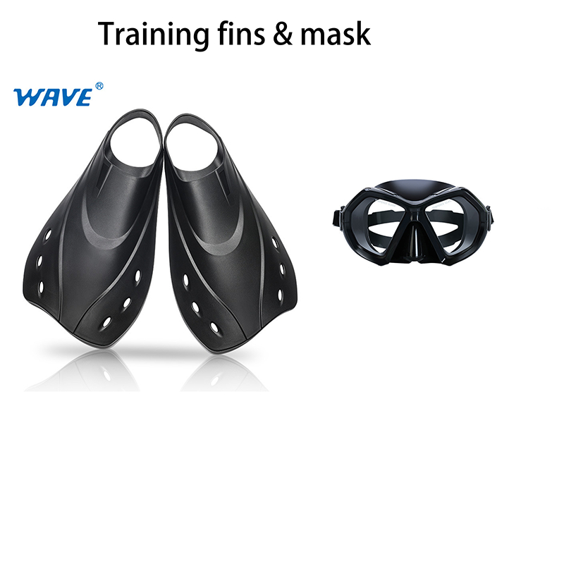WAVE Training Fins Mask Flippers Swimming Fins Short Dive Fins