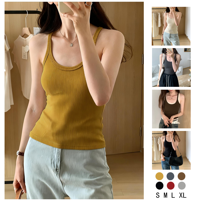 เสื้อสายเดี่ยว ตัวสั้น เข้ารูป ใส่สบาย สําหรับผู้หญิง