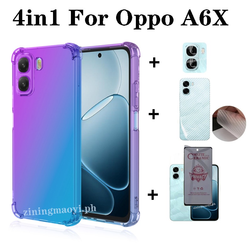 4in1 OPPO A6X สีไล่ระดับสีกันกระแทกเคสโทรศัพท์สําหรับ OPPO A6 A6Pro A5X 5G A5 2025 A5pro 5G A3X ความ