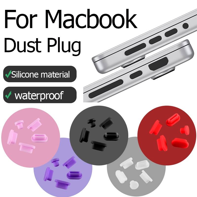จุกกันฝุ่นซิลิโคนสำหรับ Macbook Neo 2026 Air M5 M4 A3240 A3241 2022 Air 13.6 M2 A2681 Pro 13 14 15 16 นิ้ว A2338 A2442 A2779 A2485 2020 Air M1 A2337 A1932 อุปกรณ์ป้องกัน