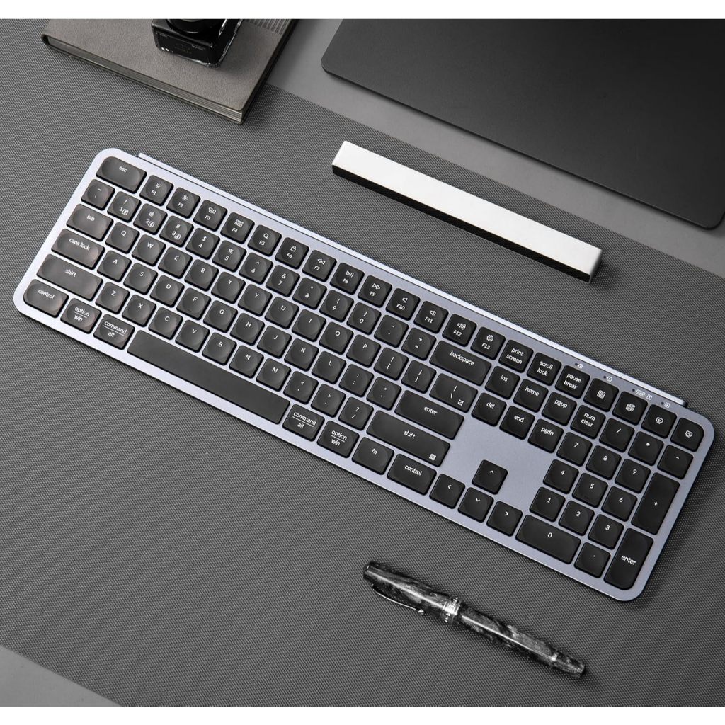 Keychron B6 Pro Quiet Key คีย์บอร์ดไร้สายบางเฉียบขนาดเต็ม,บลูทูธโปรแกรม ZMK 5.1/2.4 GHz/แบบมีสายพร้อ