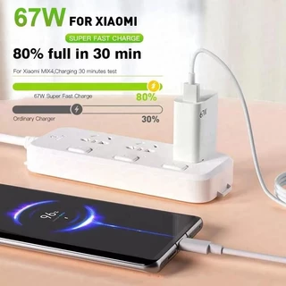 67W EU MAX Fast charger Xiaomi 6A MAX สายเคเบิลข้อมูล USB ถึง Type-c สําหรับ Xiaomi 12 11T/11T Pro/Poco X3/F3 F4 F5