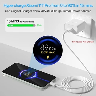 67W EU MAX Fast charger Xiaomi 6A MAX สายเคเบิลข้อมูล USB ถึง Type-c สําหรับ Xiaomi 12 11T/11T Pro/Poco X3/F3 F4 F5