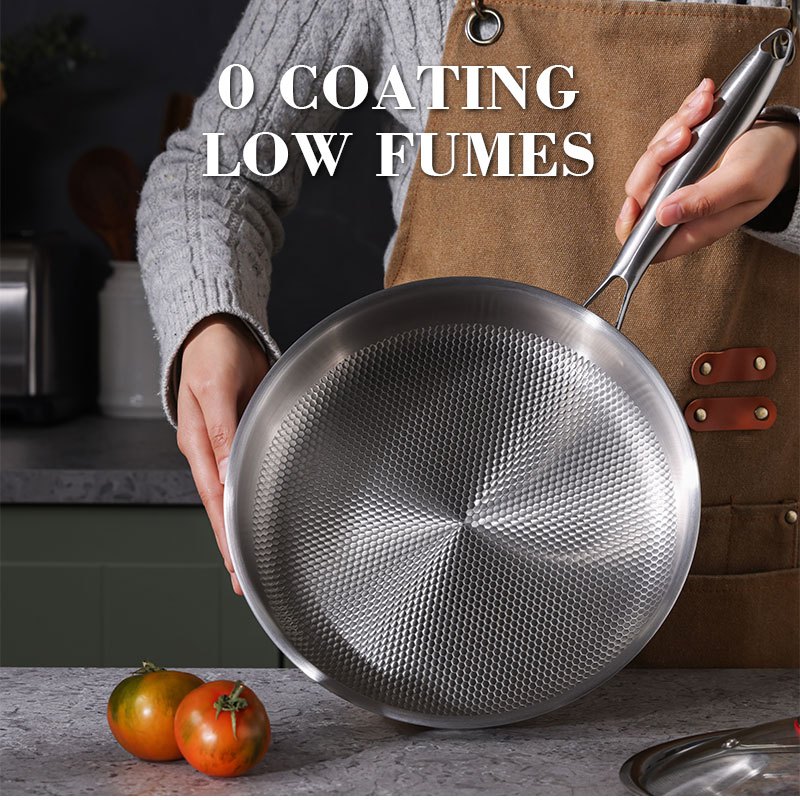 KORDISEN304 กระทะรังผึ้งสแตนเลส Non-Stick ทอดแซนวิช สําหรับเตาแก๊ส/เตาแม่เหล็กไฟฟ้า เครื่องครัวร้านอาหารในครัว