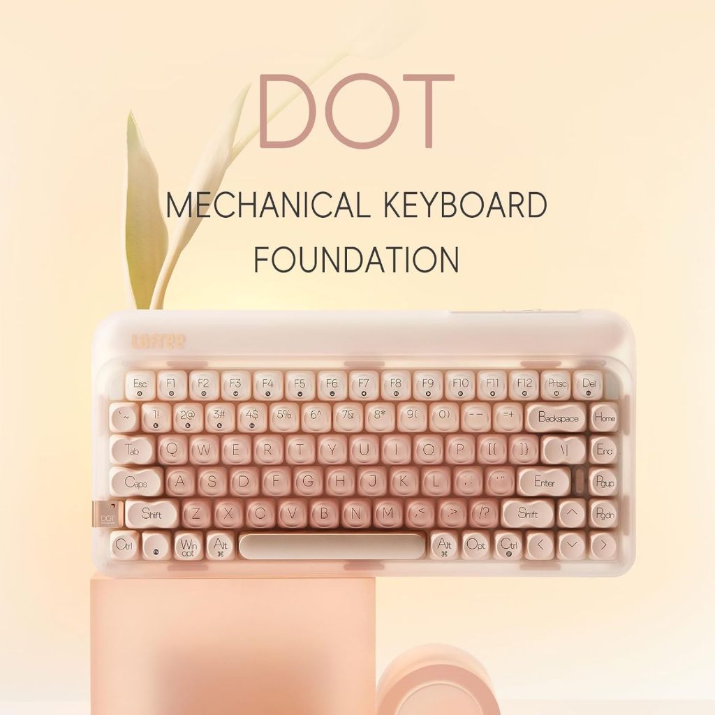LOFREE DOT Foundation Mechanical Keyboard, คีย์บอร์ดแบบถอดเปลี่ยนได้ 75% พร้อมการเชื่อมต่อ 3 ประเภทส