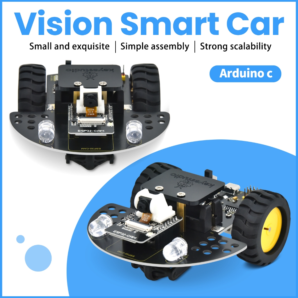 Keyestudio ESP32 Vision รถสมาร์ทสําหรับ Arduino ESP32 พร้อมกล้อง ESP32