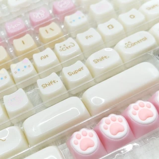 [Muppet Cat] หยกน่ารักความร้อน Keycaps ชุด Mao โปรไฟล์ 148 คีย์สําหรับ Cherry MX Switches คีย์บอร์ดเครื่องกล