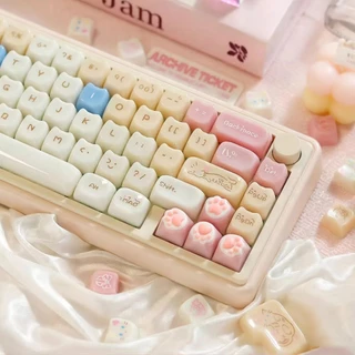 [Muppet Cat] หยกน่ารักความร้อน Keycaps ชุด Mao โปรไฟล์ 148 คีย์สําหรับ Cherry MX Switches คีย์บอร์ดเครื่องกล