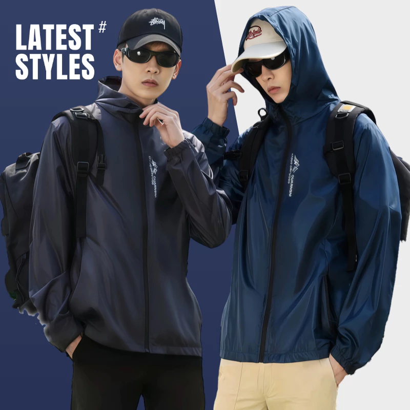 【ซื้อ 1 แถม 1】เสื้อคลุมกันแดดกันน้ําระบายอากาศสําหรับผู้ชาย