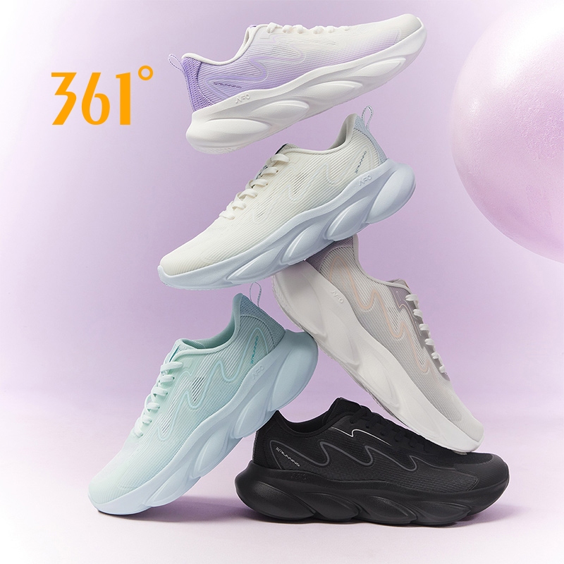 361 Degrees Enchanted 1.5 SE รองเท้าวิ่ง แบบตาข่ายระบายอากาศสำหรับผู้หญิง 682612233F