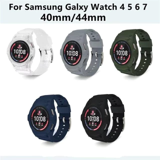 Tpu กรอบสําหรับ Samsung Galaxy Watch 7/6/5/4/FE 40 มม.44 มม.สายรัดข้อมือสายรัดข้อมือกันชนกรณี