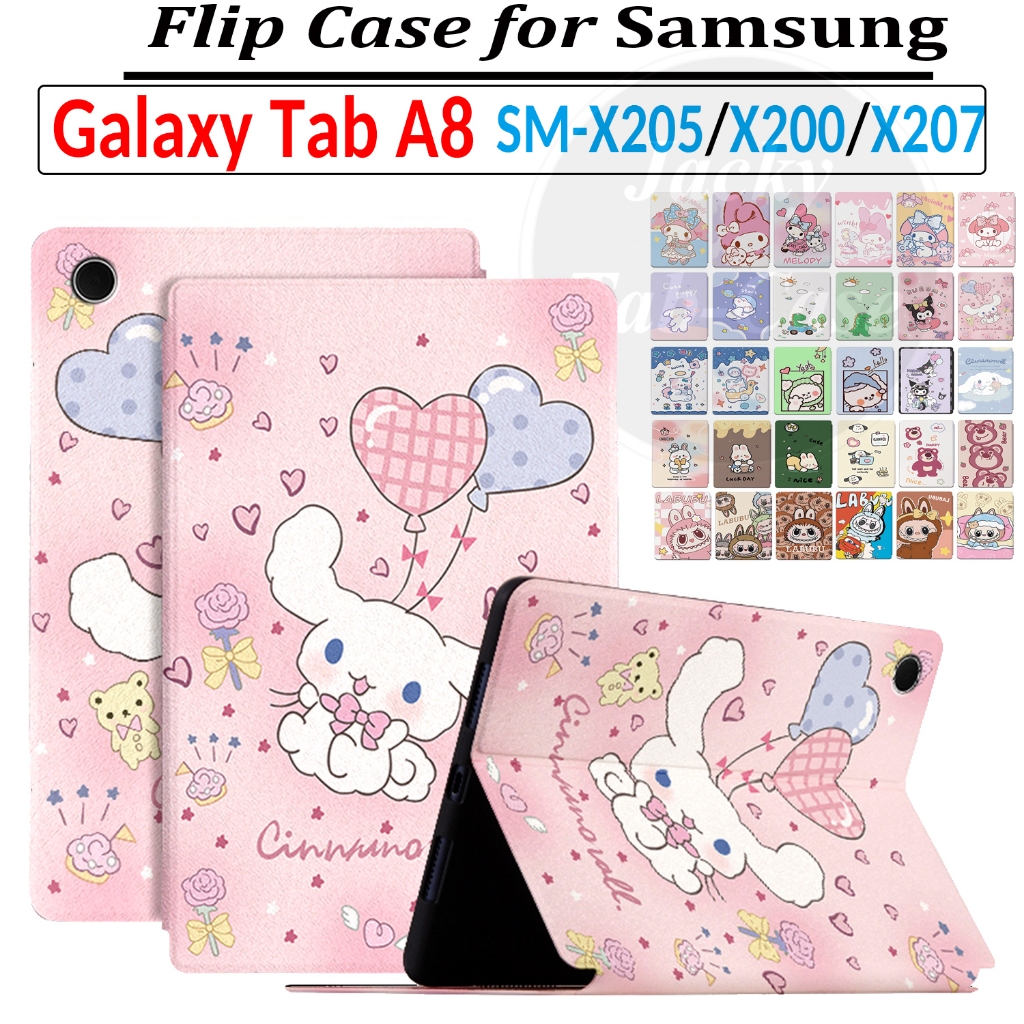 สําหรับแท็บเล็ต Samsung Galaxy Tab A8 10.5 นิ้วคุณภาพสูงรูปแบบน่ารัก TabA8 Wi-Fi SM-X200 LTE SM-X205 SM-X207 Stand Flip Cover พร้อม Sleep/Wake ฟังก์ชั่น