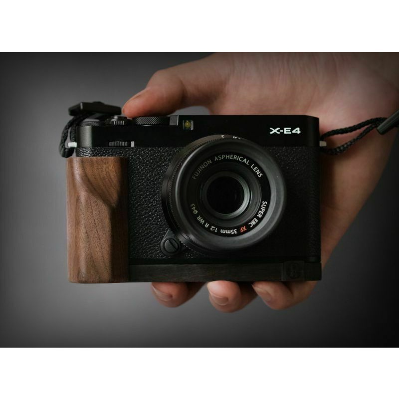 Handmade ไม้ไม้กล้อง Handle Hand Grip สําหรับ Fuji XE4 Fujifim X-E4