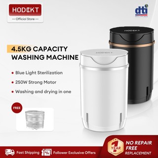 HODEKT Mini Portable Washing Machine With Dryer  Blue Light Sterilization For Baby Clothes Dormitory