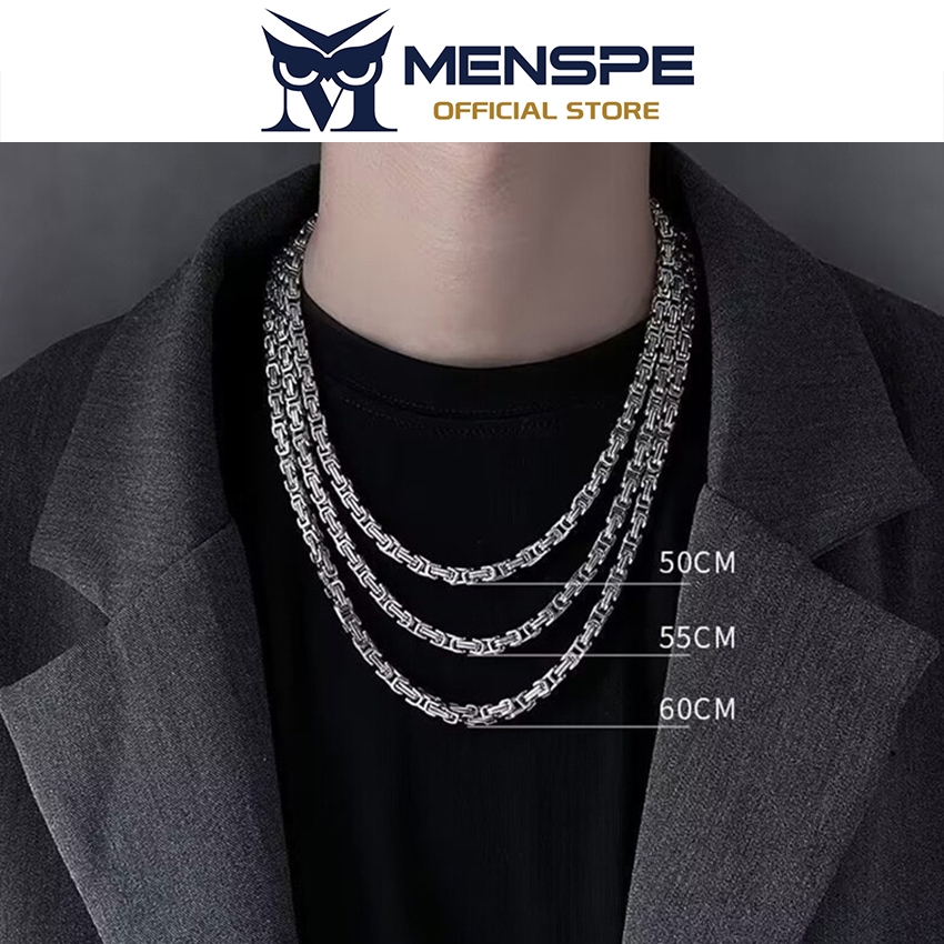 MENSPE สร้อยคอมินเนียม สไตล์กระดูกไหปลาร้าและโซ่ พร้อมห่วงสร้อยเรียบง่าย