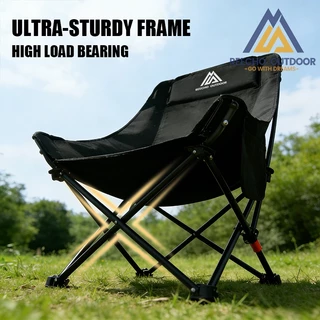 【REECHO OUTDOOR】 เก้าอี้พับแคมป์ปิ้ง – ผู้เอนกายแบบปรับได้ 4 สปีด (100°-160°) | เก้าอี้ชายหาดและสวนแบบพกพาน้ําหนักเบาพร้อมที่วางแก้วและกระเป๋าพกพา | สีดํา / สีเบจ
