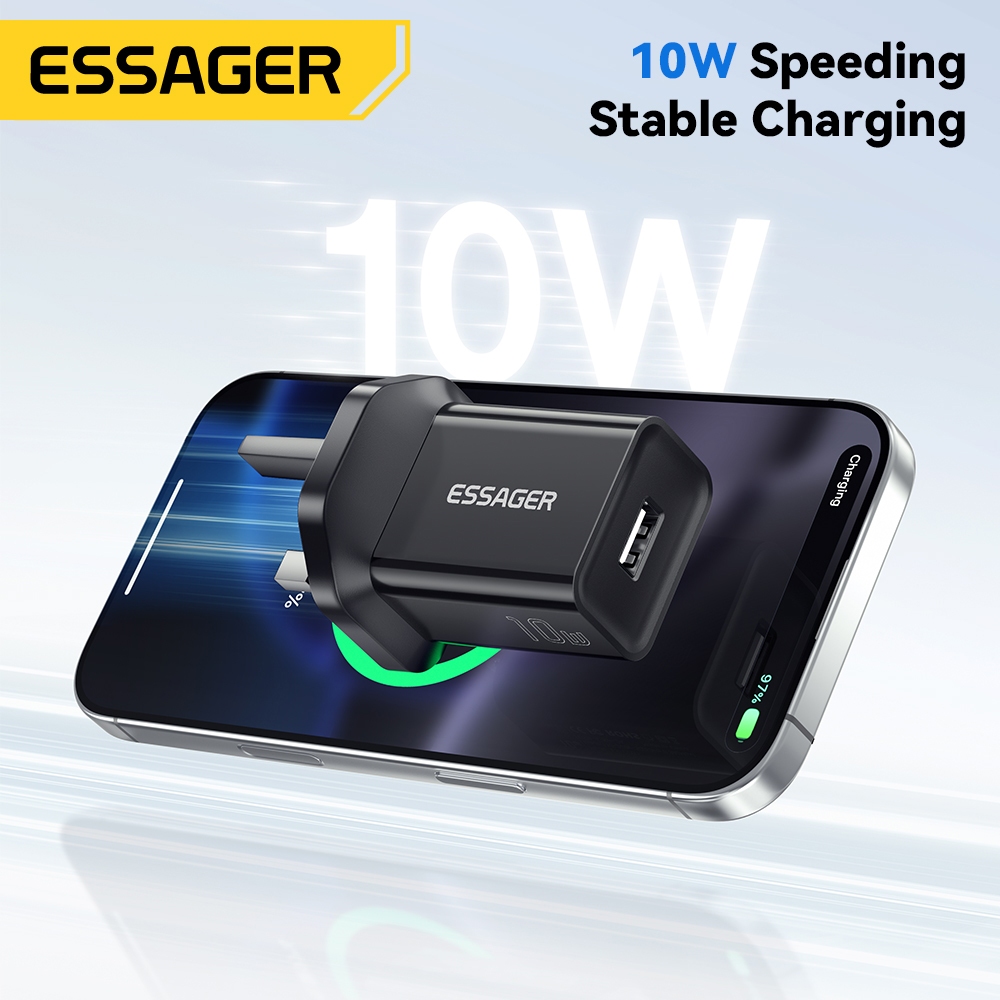 ESSAGER Constant-Current 10W USB-A Travel Charger รองรับหลาย Fast Charging Protocols สําหรับ IP 6-15 AirPd Series Pad ราคา ถูกที่สุด ดีลบีเคเค แกลเลอรีภาพที่ 9