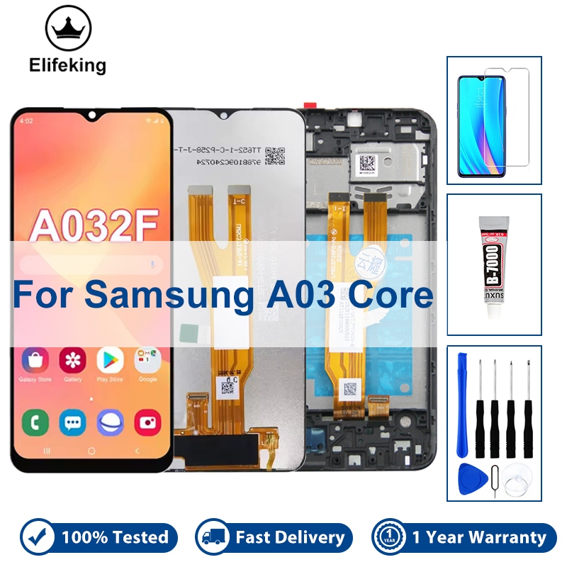 6.5 "LCD สําหรับ Samsung Galaxy A03 Core A032 SM-A032F/DS A032M จอแสดงผล Touch Screen Digitizer Asse