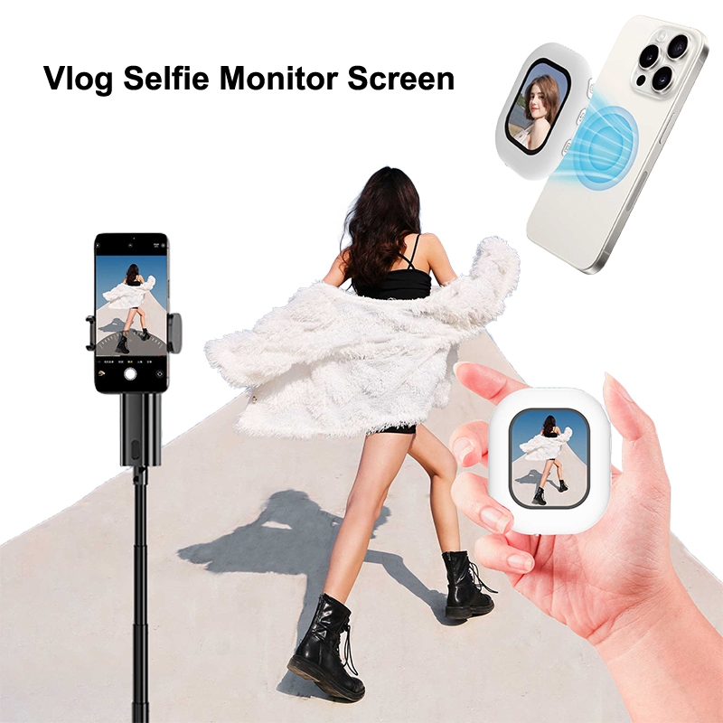 Vlog Selfie Monitor หน้าจอกล้องด้านหลังไร้สายสําหรับการใช้งานกลางแจ้งกล้องด้านหลังสําหรับ Vlog Live 