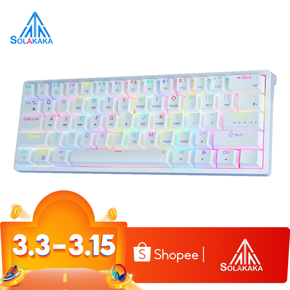 Aula Solakaka SK961 61 คีย์บอร์ดเชิงกลบลูทู ธ 5.0 สาย RGB Light มินิคีย์บอร์ดเกมมิ่งแบบพกพา