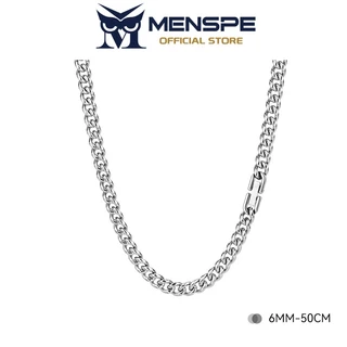 MENSPE สร้อยคอมาลัยแบบโซ่เงินสแตนเลส สเเพรดเมอร์ สำหรับคนรักแฟชั่น พร้อมหัวเข็มขัดเรียบง่าย เป็นของขวัญที่ลงตัว