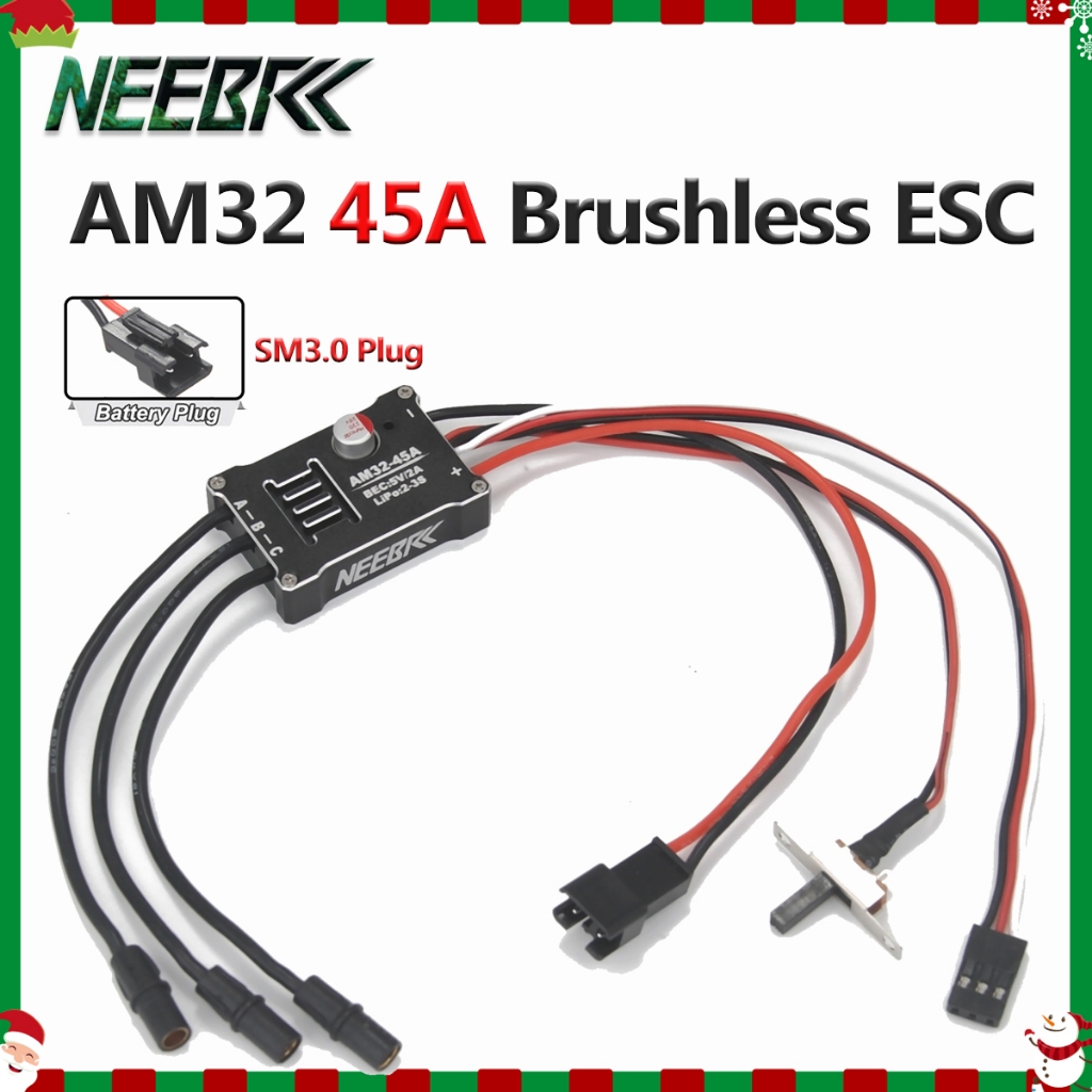 NEEBRC AM32 45A Brushless ESC Outrunner RC Crawler คุณภาพสูง 2-3S สําหรับ MN82 MN99S MN168 MN78 RC ร