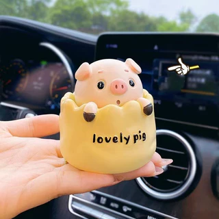 ของแต่งรถ การ์ตูนน่ารักย้ายหมูหมูคอนโซลกลางเครื่องประดับ