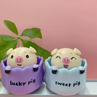 ของแต่งรถ การ์ตูนน่ารักย้ายหมูหมูคอนโซลกลางเครื่องประดับ
