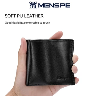 MENSPEกระเป๋าเงินของผู้ชาย การออกแบบที่เรียบง่ายกระเป๋าสตางค์ใบสั้น