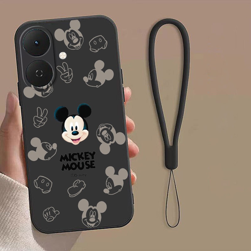 Tecno Spark GO 2 SPARK GO 1 Casing Mickey Family Mobile Case Cute Mouse Silicon Liquid Rubber Cover