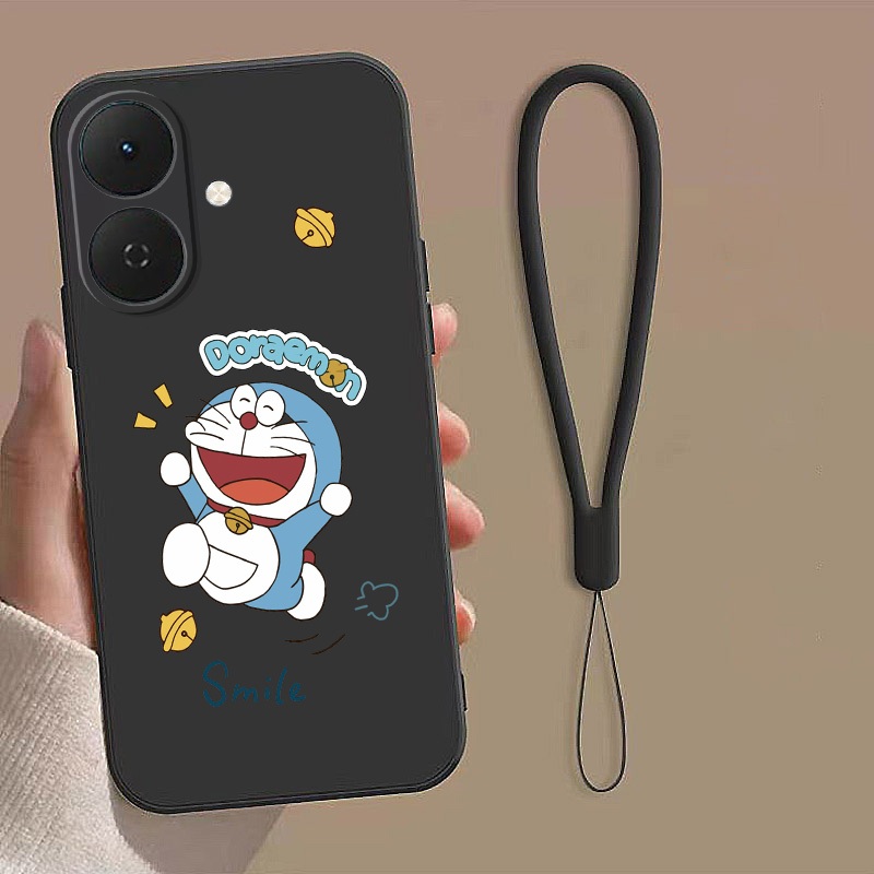 Tecno Spark GO 2 SPARK GO 1 เคสน่ารักการ์ตูน Happy Doraemon Soft Liquid ฝาหลัง