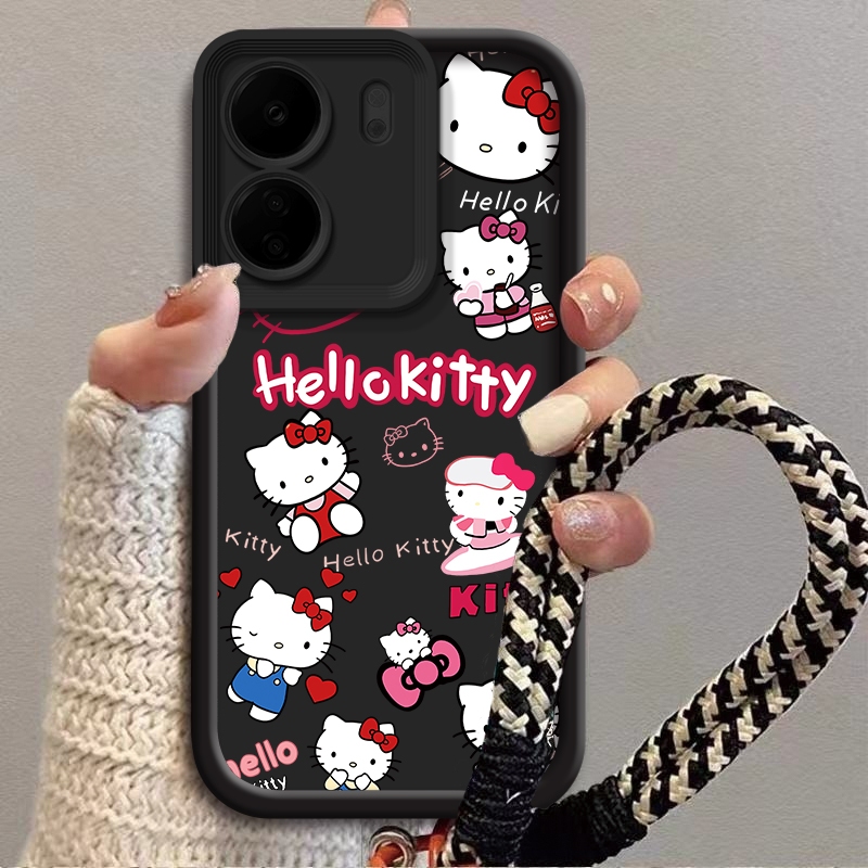 น่ารักสีชมพูแมวสําหรับ Xiaomi POCO C65 POCO M6 5G POCO C75 5G POCO M7 5G POCO C50 POCO C51 POCO C61 