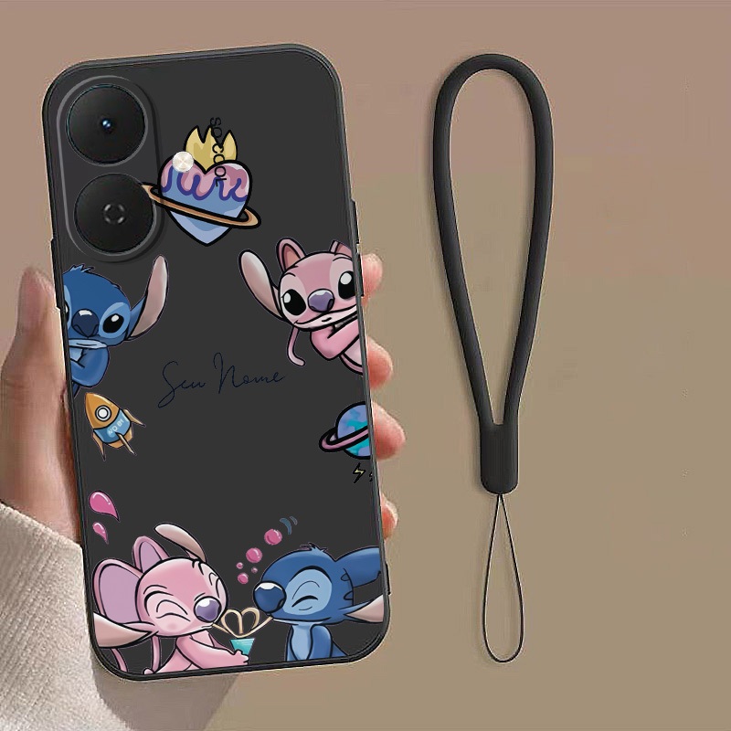 Tecno Spark GO 2 SPARK GO 1 Custom Name Cover Stitch Silicone Liquid Case Anti-Scratch Protection Ca