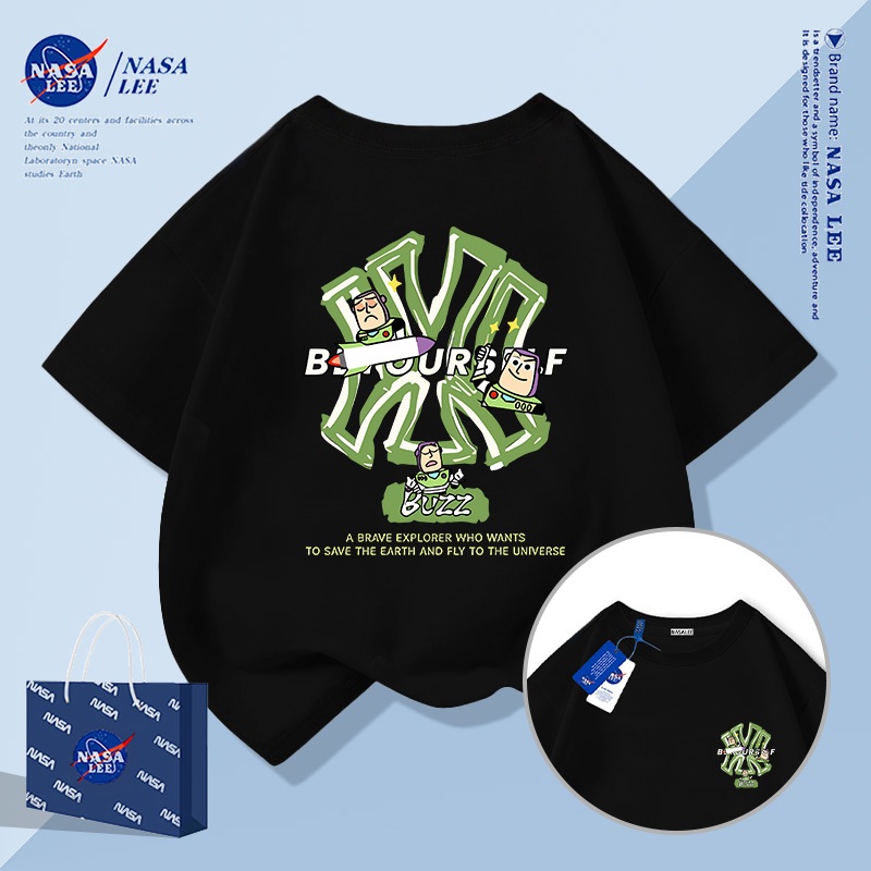 [จัดส่งในวันเดียวกัน] เสื้อยืดผ้าฝ้ายสำหรับชายและหญิง ลายโมเดิร์น สไตล์แฟชั่น แขนสั้น