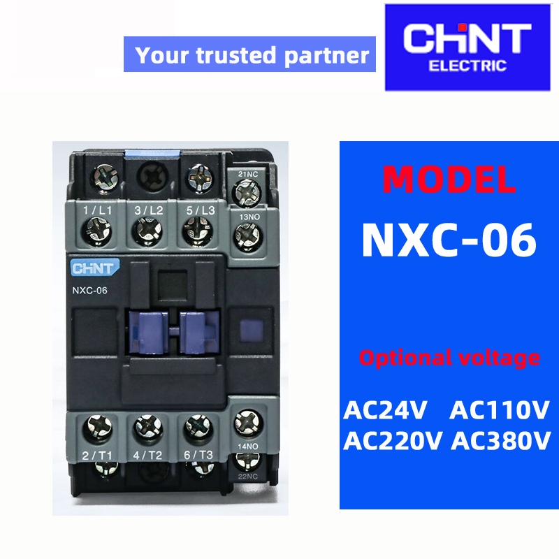 CHINT คอนแทค NXC-06 NXC-09 NXC-12 NXC-16 NXC-18 NXC-22 NXC-25 NXC-32 NXC-38 แรงดันไฟฟ้า AC110V 220V 