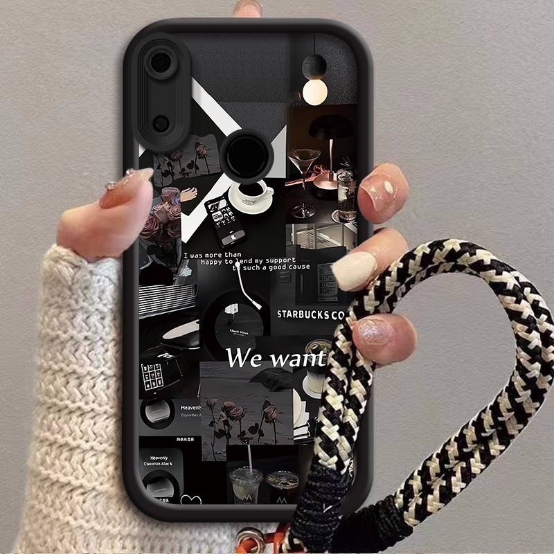 Coffee Life Music Casing สําหรับ Huawei Y6 2019 Y6 PRIME 2019 Huawei Y6S Huawei Y6P Huawei Y7 2019 H