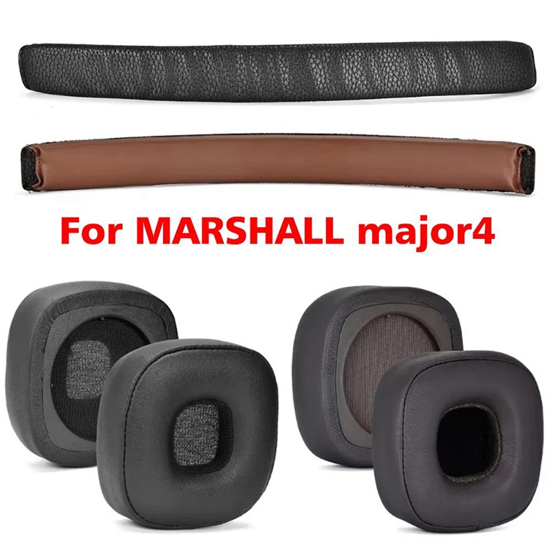เปลี่ยนหน่วยความจําฟองน้ําแผ่นรองหูฟังแถบคาดศีรษะเบาะ Muffs สําหรับ Marshall Major 4 IV หูฟัง Earpad