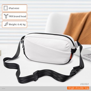 BJIAX กระเป๋าสะพายไหล่ผู้ชายแฟชั่นแบบพกพากันน้ํา