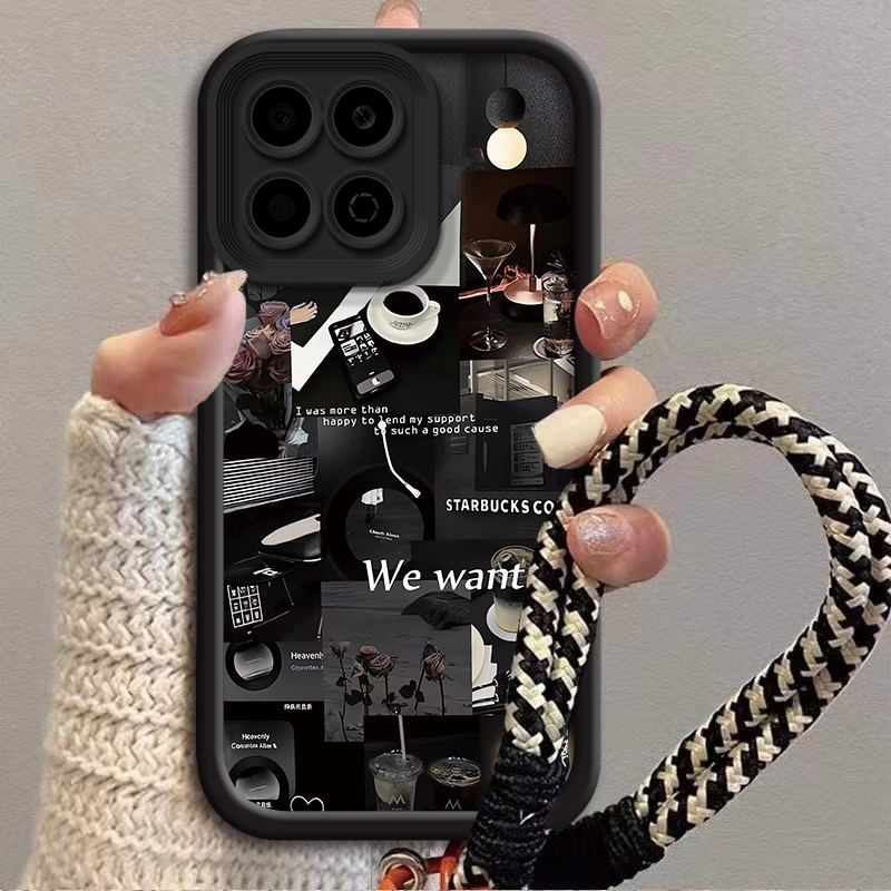 Coffee Life Music Casing สําหรับ Huawei Honor X6 5G Huawei Honor X6S 5G Huawei Honor X8A 5G Huawei H