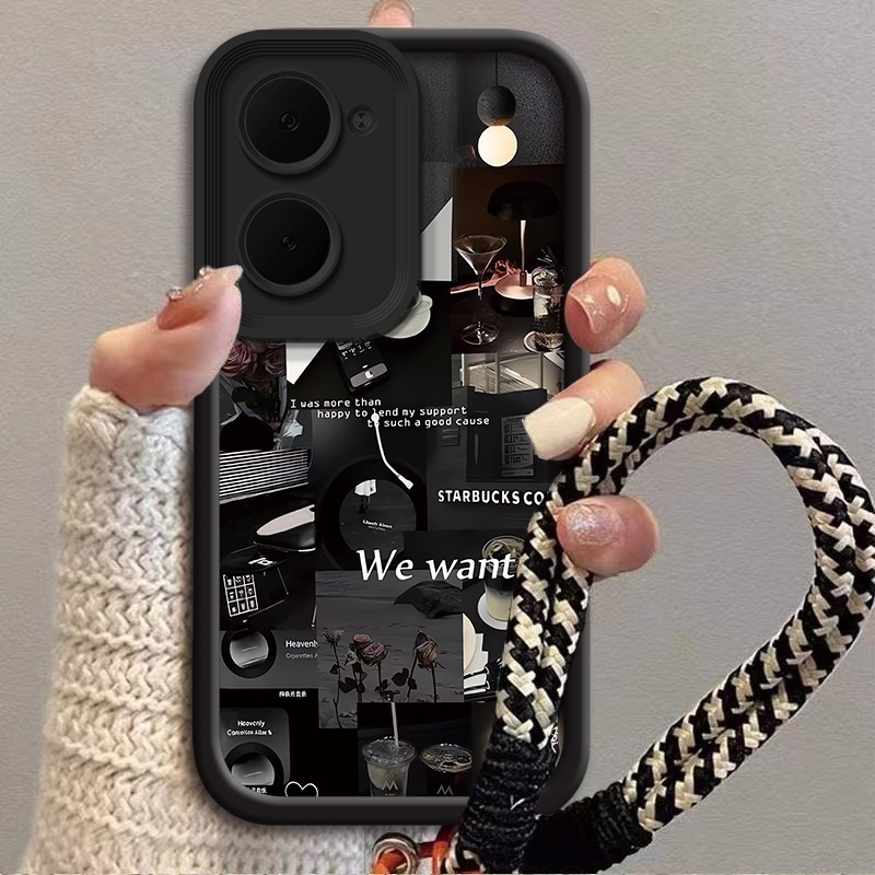 Coffee Life Music สําหรับ VIVO Y18S T3 LITE 5G Y28S 5G Y18T Y18i 28E 5G เคสโทรศัพท์ซิลิคอนนุ่ม Anti 