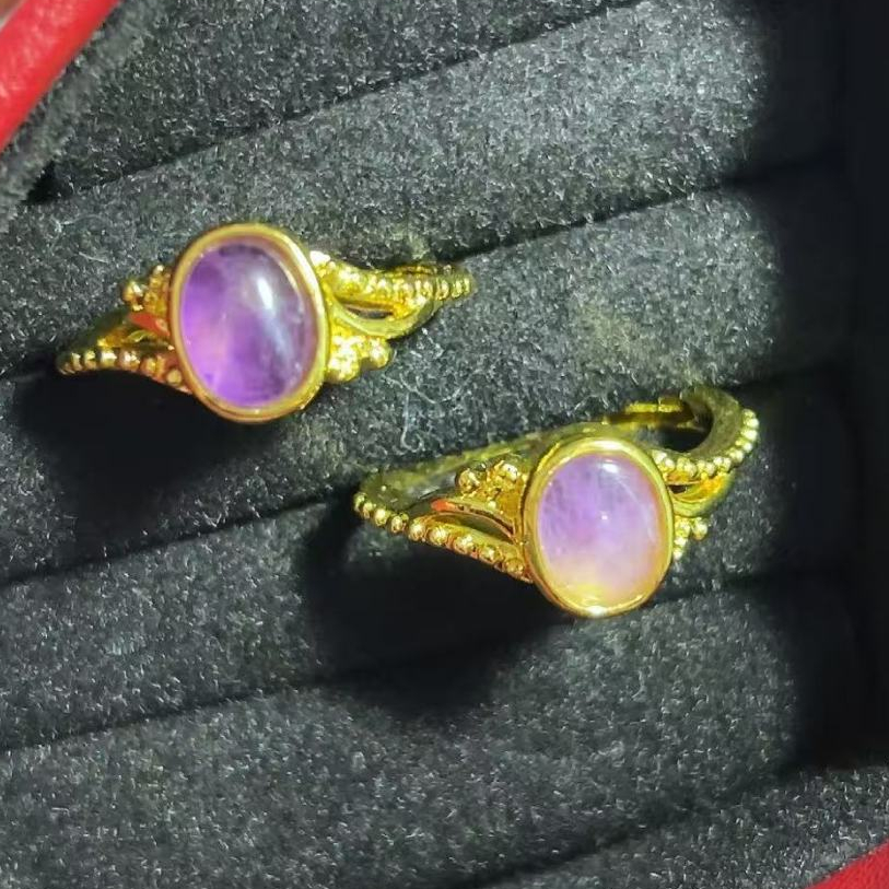 แหวนพลอยอเมทิสต์ธรรมชาติ ปรับไซส์ได้ ลายสวยงาม พร้อมส่งเป็นของขวัญพิเศษ ราคา ถูกที่สุด ดีลบีเคเค แกลเลอรีภาพที่ 3
