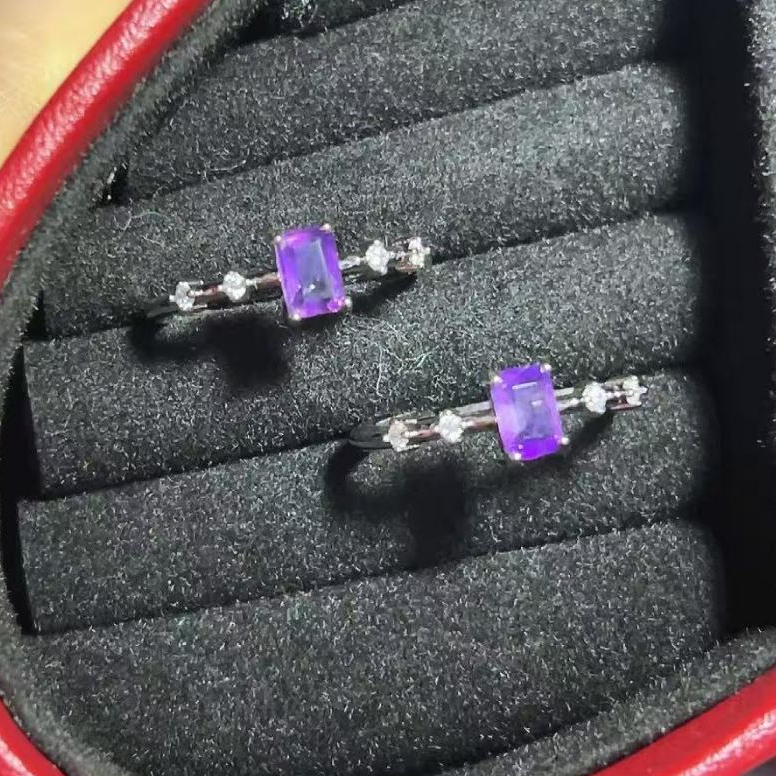 แหวนพลอยอเมทิสต์ธรรมชาติ ปรับไซส์ได้ ลายสวยงาม พร้อมส่งเป็นของขวัญพิเศษ ราคา ถูกที่สุด ดีลบีเคเค แกลเลอรีภาพที่ 6