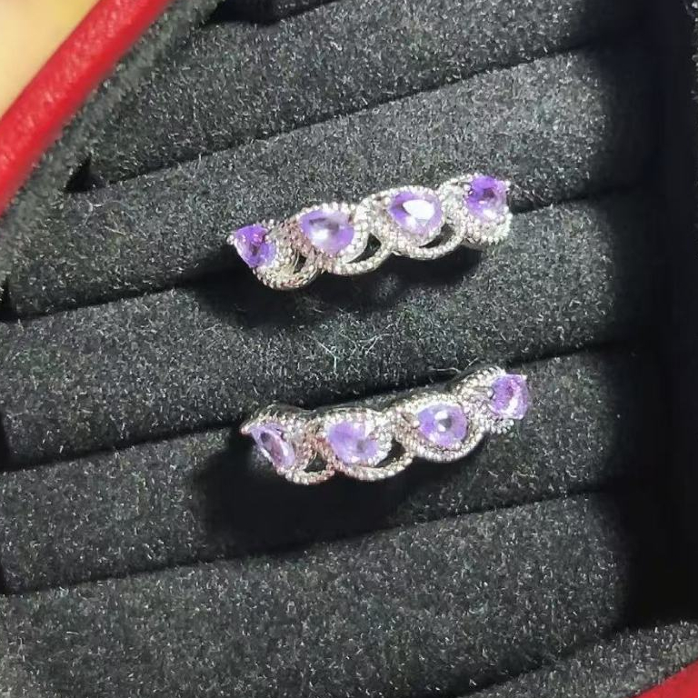แหวนพลอยอเมทิสต์ธรรมชาติ ปรับไซส์ได้ ลายสวยงาม พร้อมส่งเป็นของขวัญพิเศษ ราคา ถูกที่สุด ดีลบีเคเค แกลเลอรีภาพที่ 8