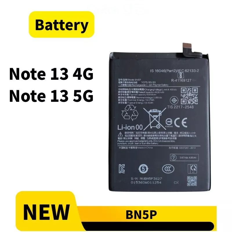 แบตเตอรี่สําหรับ for Redmi Note 13 5G แบต Note 13 4G BN5P
