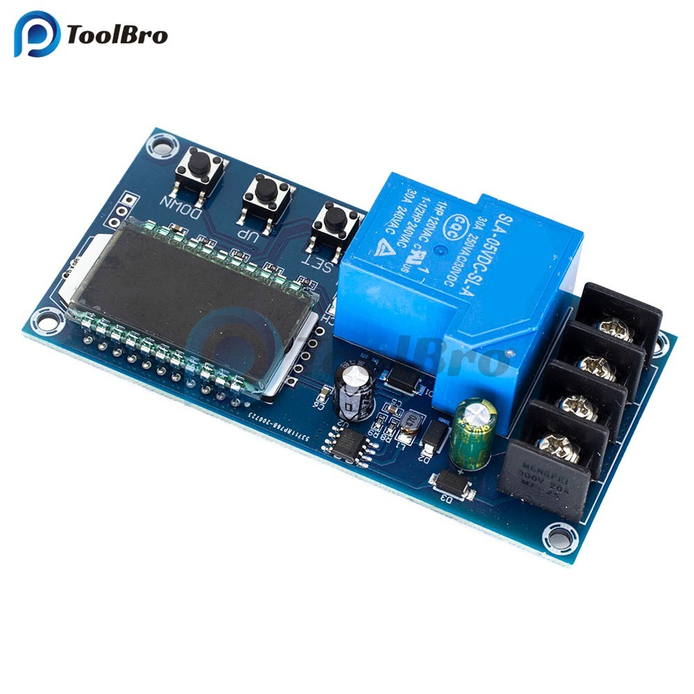 12V Lead-Acid แบตเตอรี่ลิเธียมโมดูลชาร์จ 6-60V 20A 30A LCD ดิจิตอลชาร์จอัตโนมัติ Overcharge ป้องกัน 