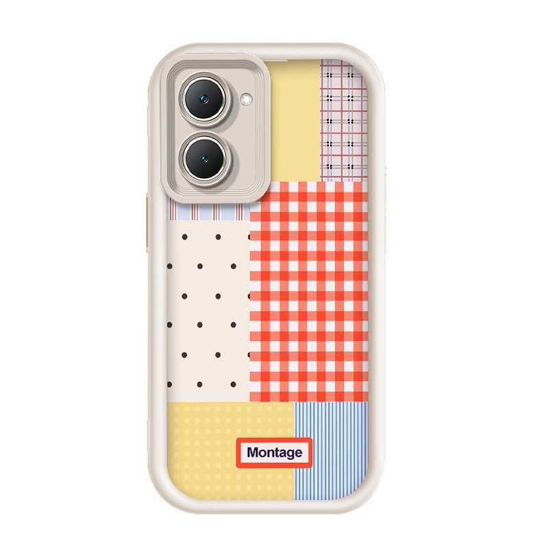 สําหรับ Vivo Y18/Vivo Y18s/Vivo Y18e/Vivo Y18i,ลายตาหมากรุก,เคสโทรศัพท์ซิลิโคนป้องกันการตก